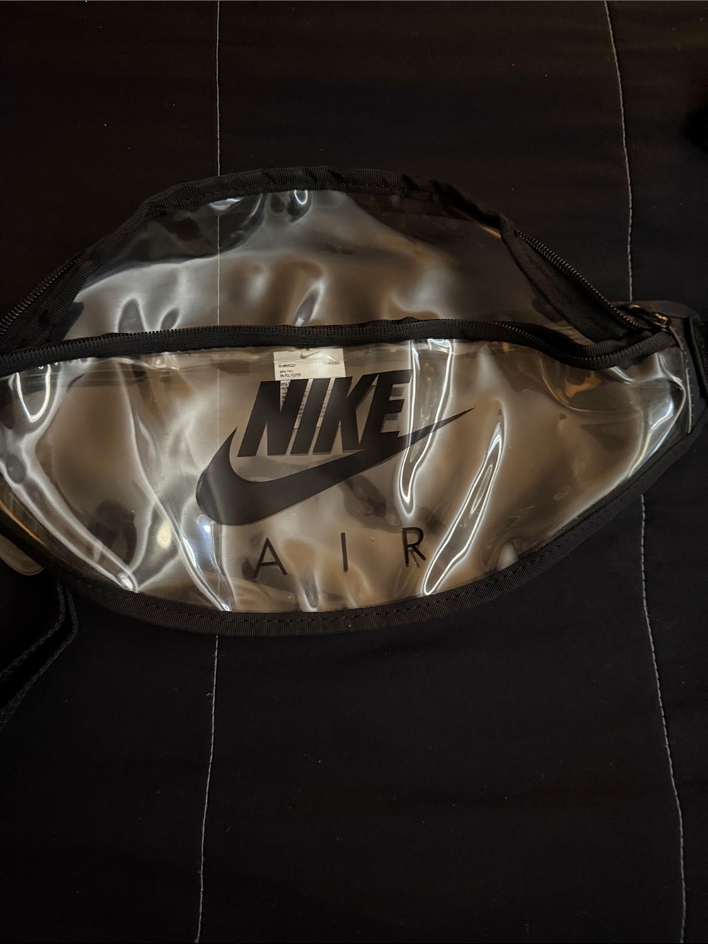 Nike Black Clear Panel Air Waist Bag